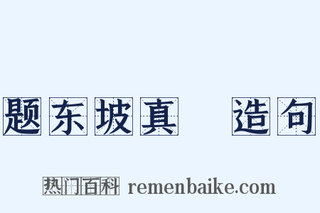 题东坡真跡造句是什么意思的图片